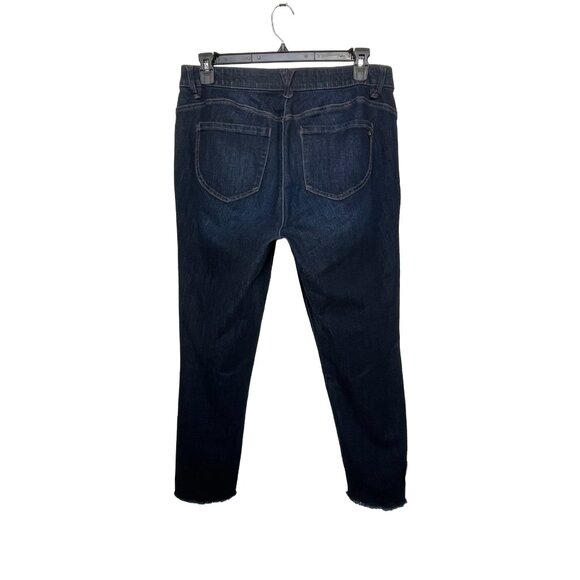 Democracy 16W Ab Technology Ankle Jeans Blue Distressed Slimming Fit - Picture 5 of 13